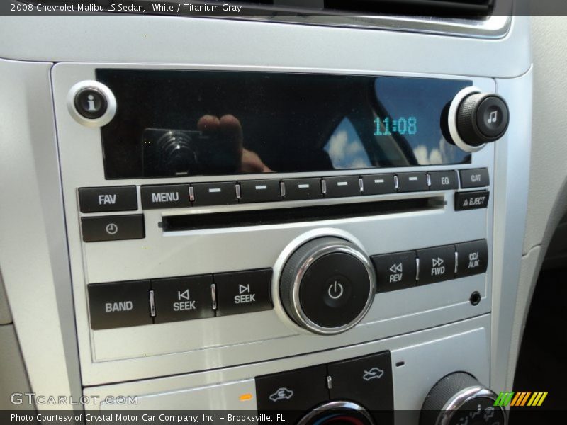 White / Titanium Gray 2008 Chevrolet Malibu LS Sedan