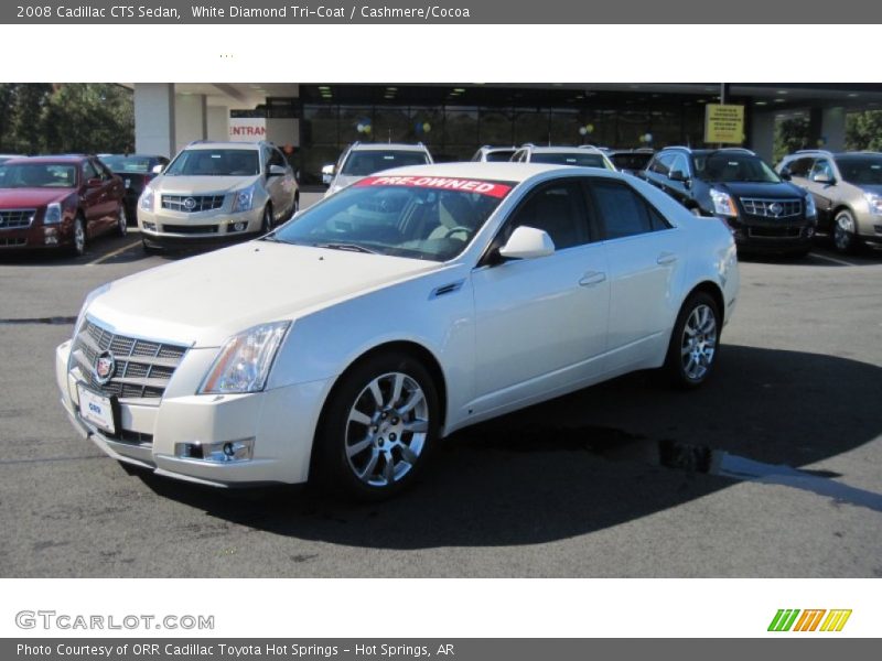 White Diamond Tri-Coat / Cashmere/Cocoa 2008 Cadillac CTS Sedan