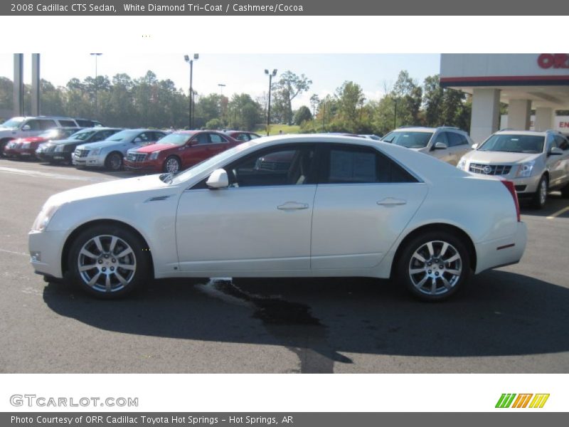 White Diamond Tri-Coat / Cashmere/Cocoa 2008 Cadillac CTS Sedan