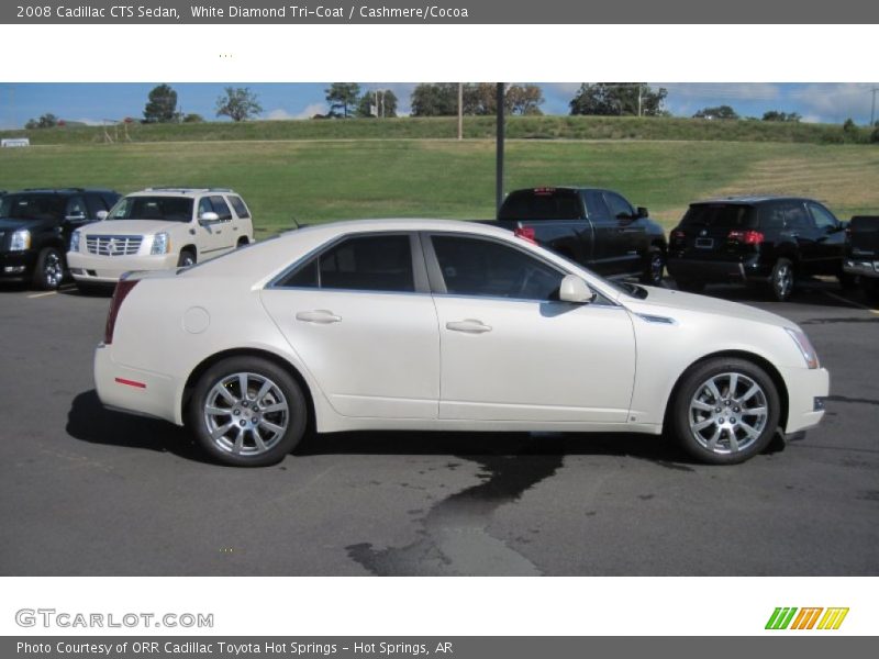 White Diamond Tri-Coat / Cashmere/Cocoa 2008 Cadillac CTS Sedan
