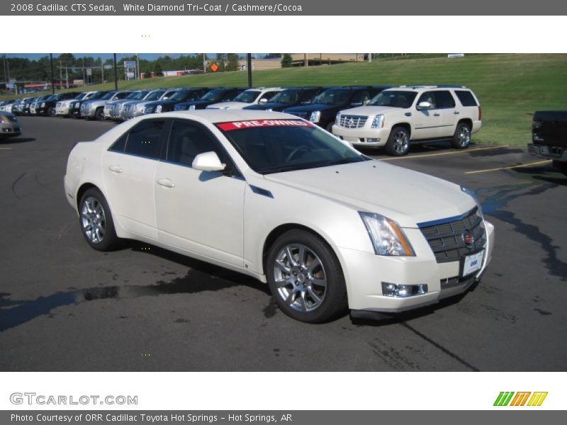 White Diamond Tri-Coat / Cashmere/Cocoa 2008 Cadillac CTS Sedan