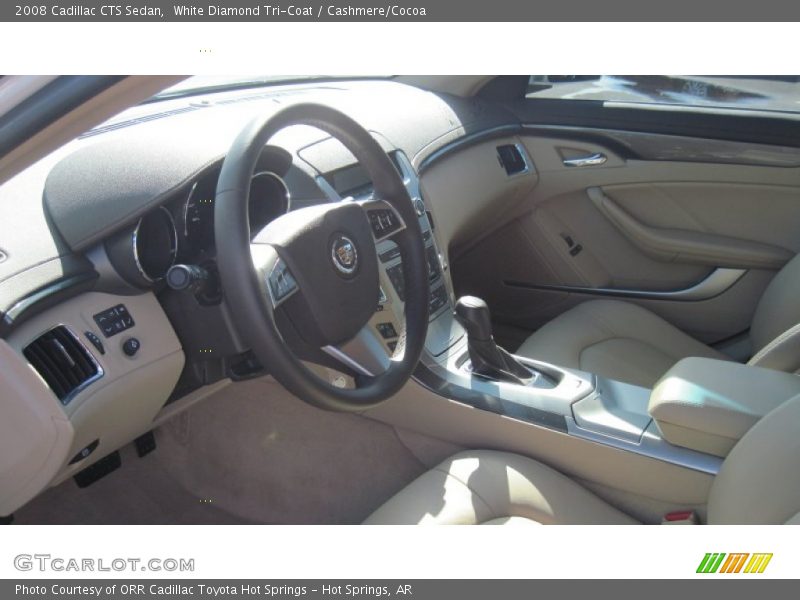 White Diamond Tri-Coat / Cashmere/Cocoa 2008 Cadillac CTS Sedan