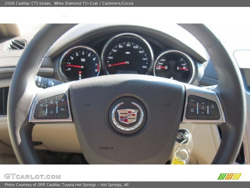 White Diamond Tri-Coat / Cashmere/Cocoa 2008 Cadillac CTS Sedan