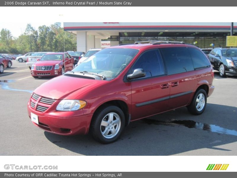 Inferno Red Crystal Pearl / Medium Slate Gray 2006 Dodge Caravan SXT