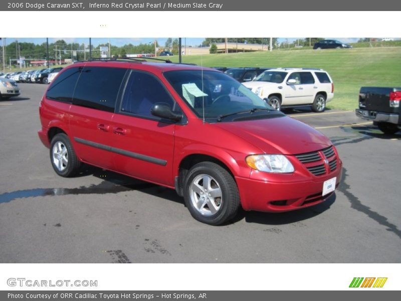 Inferno Red Crystal Pearl / Medium Slate Gray 2006 Dodge Caravan SXT