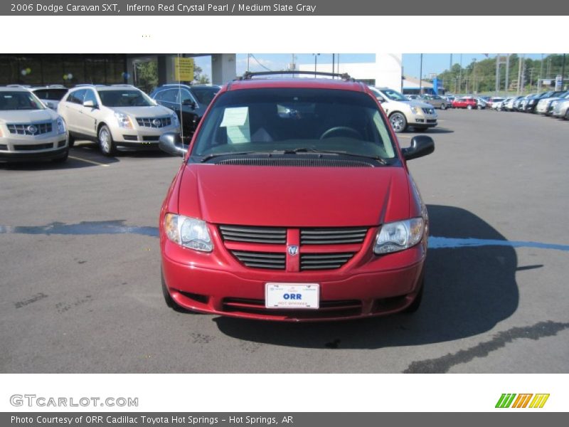 Inferno Red Crystal Pearl / Medium Slate Gray 2006 Dodge Caravan SXT