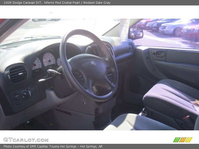 Inferno Red Crystal Pearl / Medium Slate Gray 2006 Dodge Caravan SXT