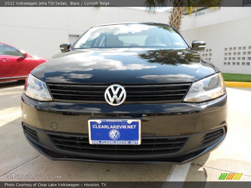 Black / Cornsilk Beige 2012 Volkswagen Jetta TDI Sedan