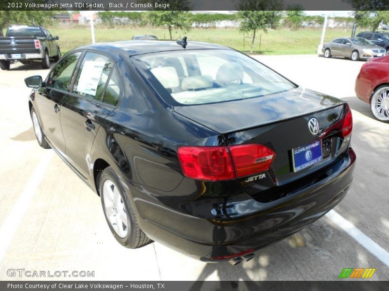 Black / Cornsilk Beige 2012 Volkswagen Jetta TDI Sedan