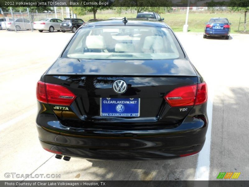 Black / Cornsilk Beige 2012 Volkswagen Jetta TDI Sedan