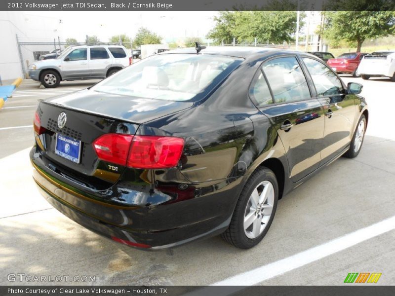 Black / Cornsilk Beige 2012 Volkswagen Jetta TDI Sedan