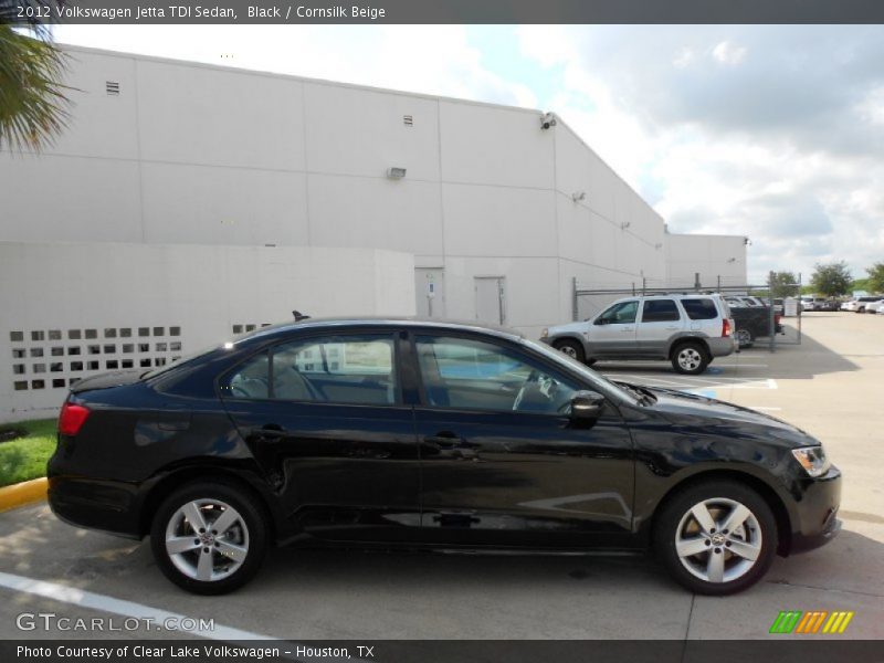 Black / Cornsilk Beige 2012 Volkswagen Jetta TDI Sedan