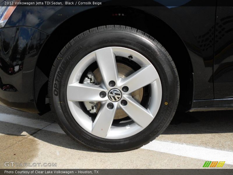 Black / Cornsilk Beige 2012 Volkswagen Jetta TDI Sedan