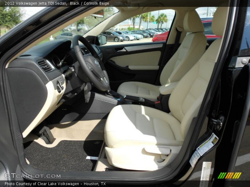 Black / Cornsilk Beige 2012 Volkswagen Jetta TDI Sedan
