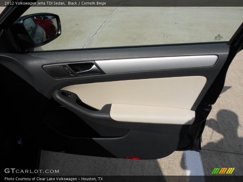 Black / Cornsilk Beige 2012 Volkswagen Jetta TDI Sedan