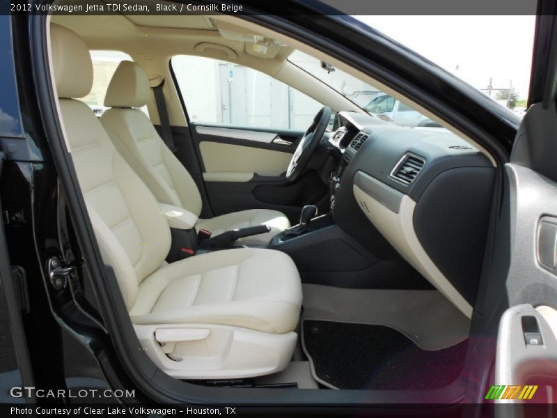 Black / Cornsilk Beige 2012 Volkswagen Jetta TDI Sedan