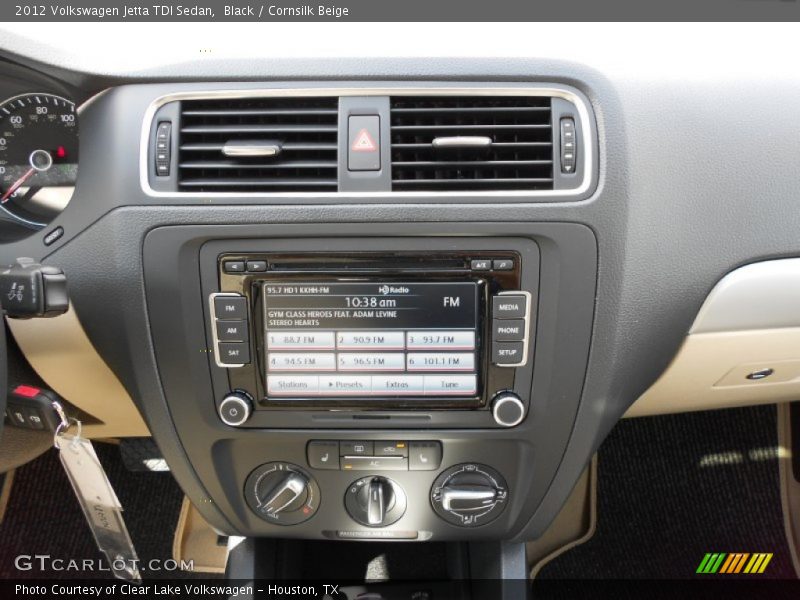 Black / Cornsilk Beige 2012 Volkswagen Jetta TDI Sedan