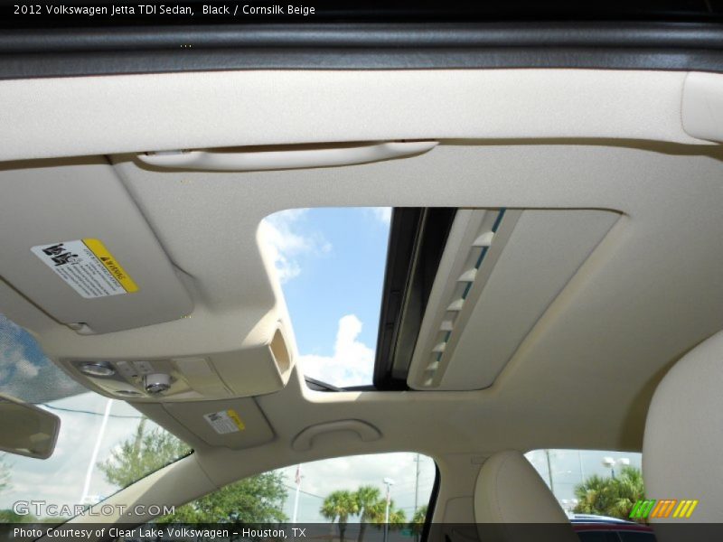 Black / Cornsilk Beige 2012 Volkswagen Jetta TDI Sedan
