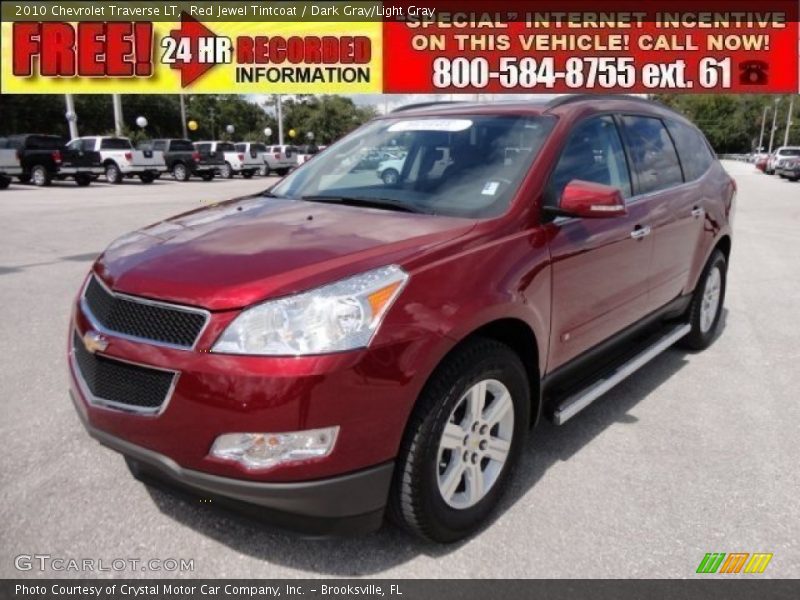Red Jewel Tintcoat / Dark Gray/Light Gray 2010 Chevrolet Traverse LT