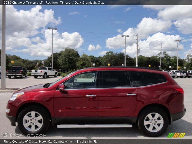 Red Jewel Tintcoat / Dark Gray/Light Gray 2010 Chevrolet Traverse LT