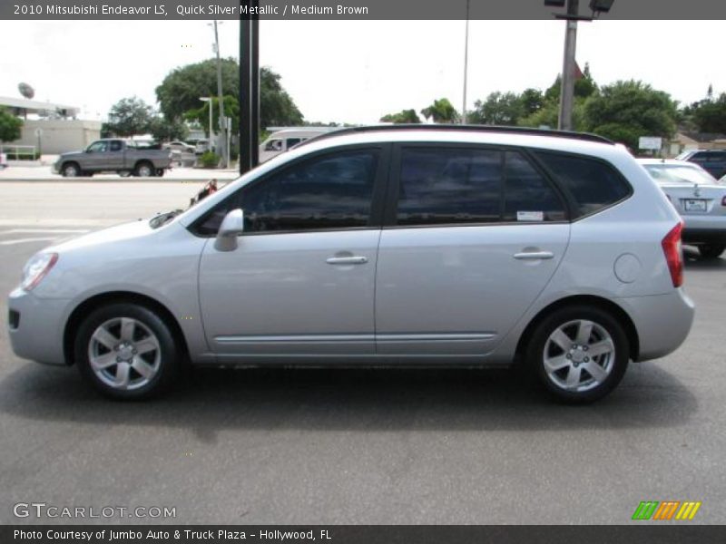 Quick Silver Metallic / Medium Brown 2010 Mitsubishi Endeavor LS