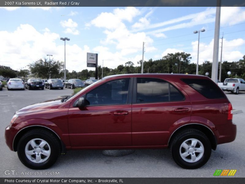 Radiant Red / Gray 2007 Kia Sorento LX