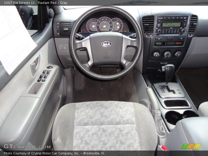 Radiant Red / Gray 2007 Kia Sorento LX