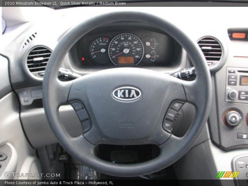 Quick Silver Metallic / Medium Brown 2010 Mitsubishi Endeavor LS