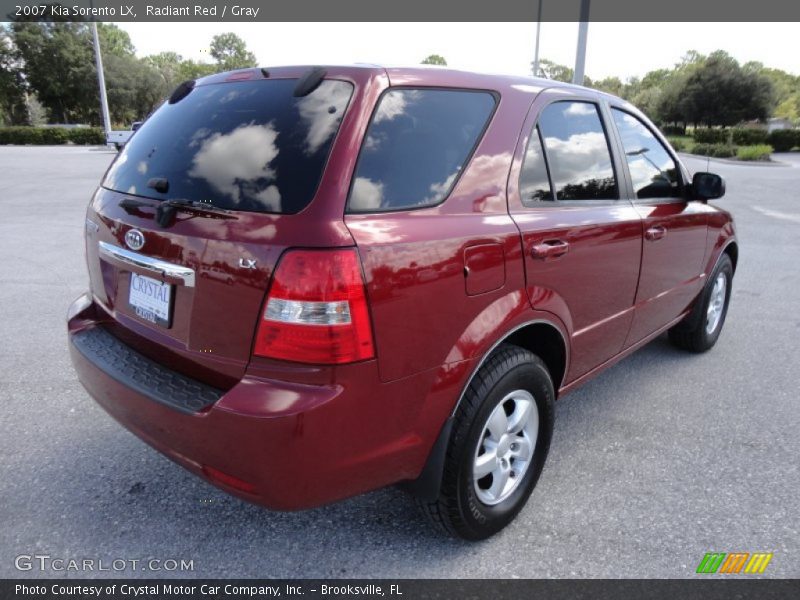 Radiant Red / Gray 2007 Kia Sorento LX