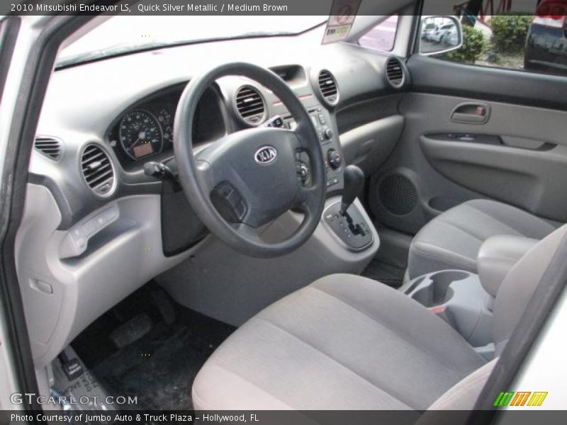 Quick Silver Metallic / Medium Brown 2010 Mitsubishi Endeavor LS