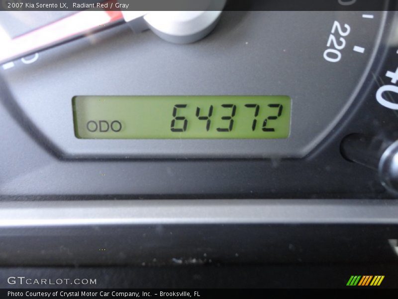 Radiant Red / Gray 2007 Kia Sorento LX