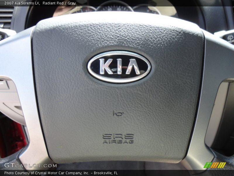Radiant Red / Gray 2007 Kia Sorento LX