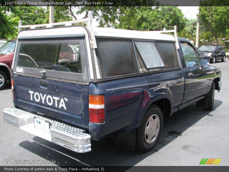 Dark Blue Pearl / Gray 1992 Toyota Pickup Deluxe Regular Cab