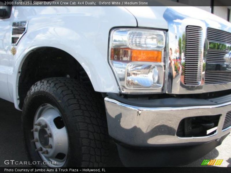 Oxford White / Medium Stone 2008 Ford F350 Super Duty FX4 Crew Cab 4x4 Dually