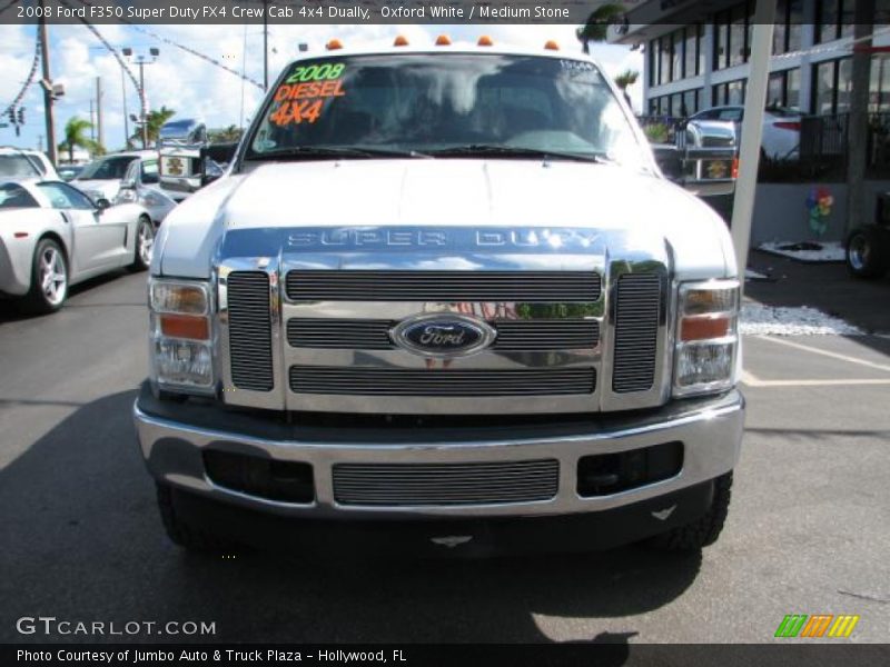 Oxford White / Medium Stone 2008 Ford F350 Super Duty FX4 Crew Cab 4x4 Dually
