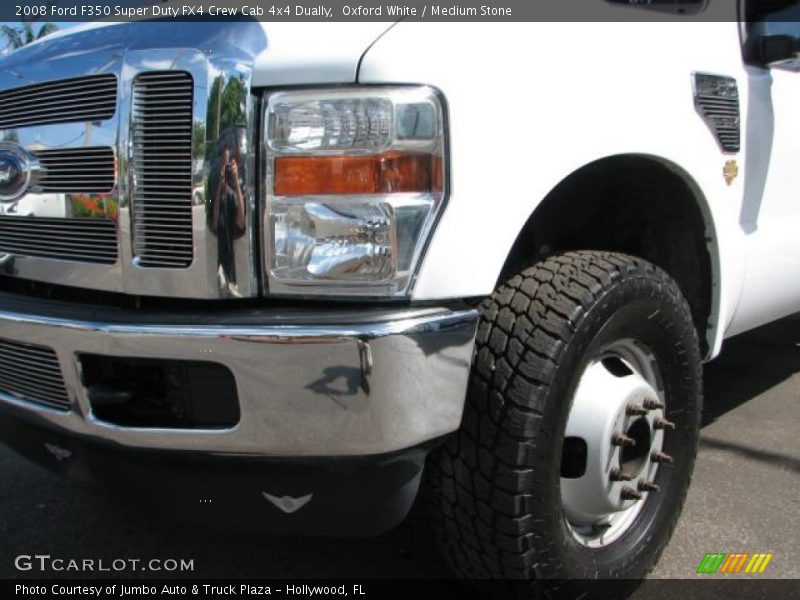 Oxford White / Medium Stone 2008 Ford F350 Super Duty FX4 Crew Cab 4x4 Dually