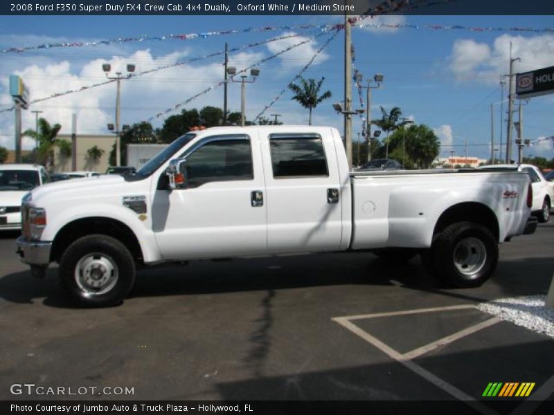 Oxford White / Medium Stone 2008 Ford F350 Super Duty FX4 Crew Cab 4x4 Dually