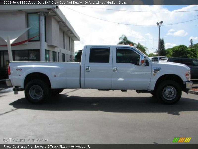 Oxford White / Medium Stone 2008 Ford F350 Super Duty FX4 Crew Cab 4x4 Dually