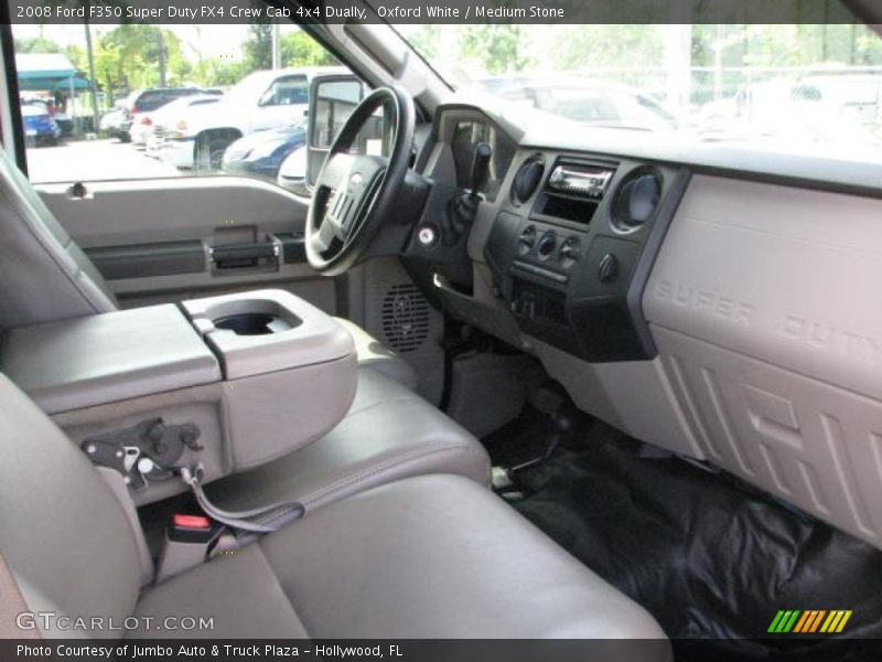 Oxford White / Medium Stone 2008 Ford F350 Super Duty FX4 Crew Cab 4x4 Dually
