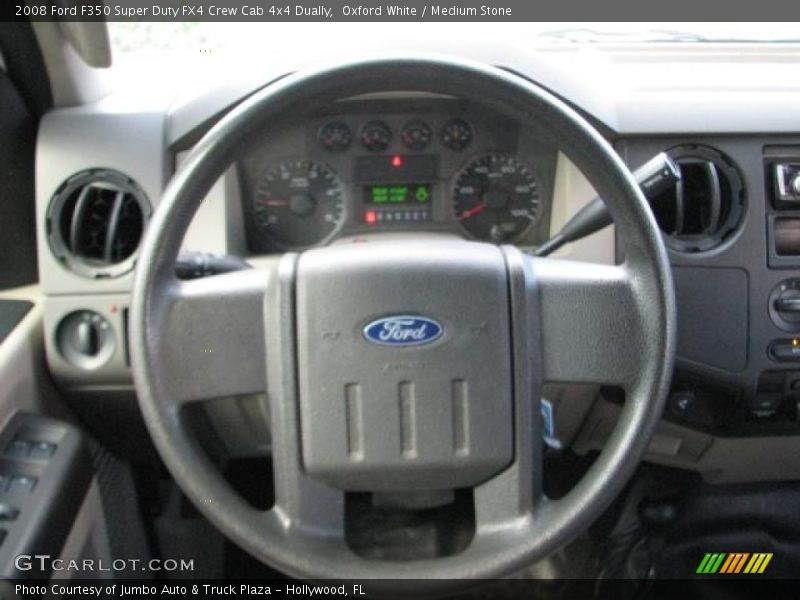 Oxford White / Medium Stone 2008 Ford F350 Super Duty FX4 Crew Cab 4x4 Dually