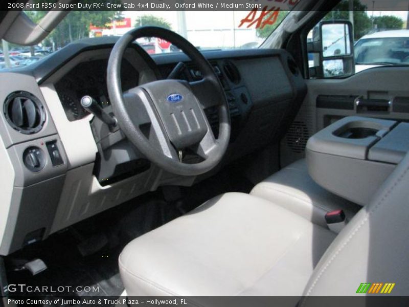 Oxford White / Medium Stone 2008 Ford F350 Super Duty FX4 Crew Cab 4x4 Dually