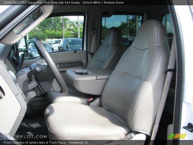 Oxford White / Medium Stone 2008 Ford F350 Super Duty FX4 Crew Cab 4x4 Dually