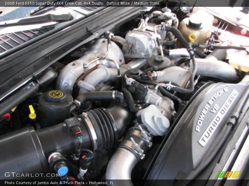 Oxford White / Medium Stone 2008 Ford F350 Super Duty FX4 Crew Cab 4x4 Dually