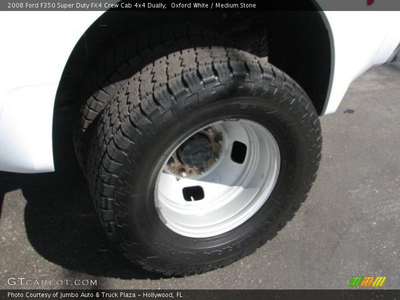 Oxford White / Medium Stone 2008 Ford F350 Super Duty FX4 Crew Cab 4x4 Dually