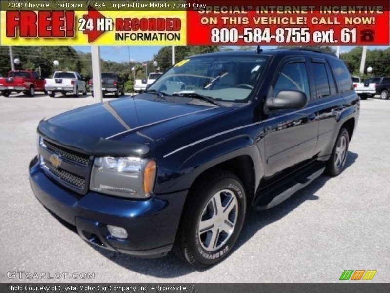 Imperial Blue Metallic / Light Gray 2008 Chevrolet TrailBlazer LT 4x4