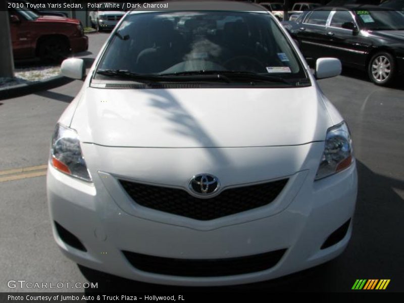 Polar White / Dark Charcoal 2010 Toyota Yaris Sedan