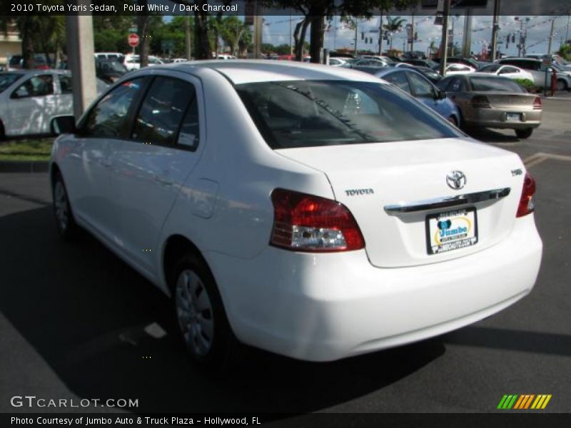 Polar White / Dark Charcoal 2010 Toyota Yaris Sedan