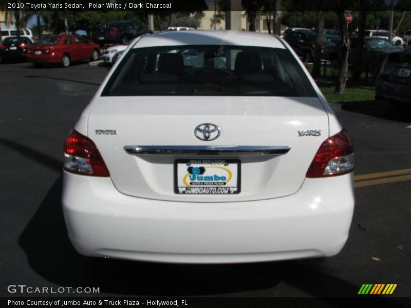 Polar White / Dark Charcoal 2010 Toyota Yaris Sedan