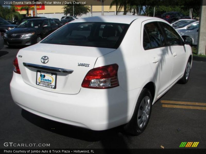 Polar White / Dark Charcoal 2010 Toyota Yaris Sedan