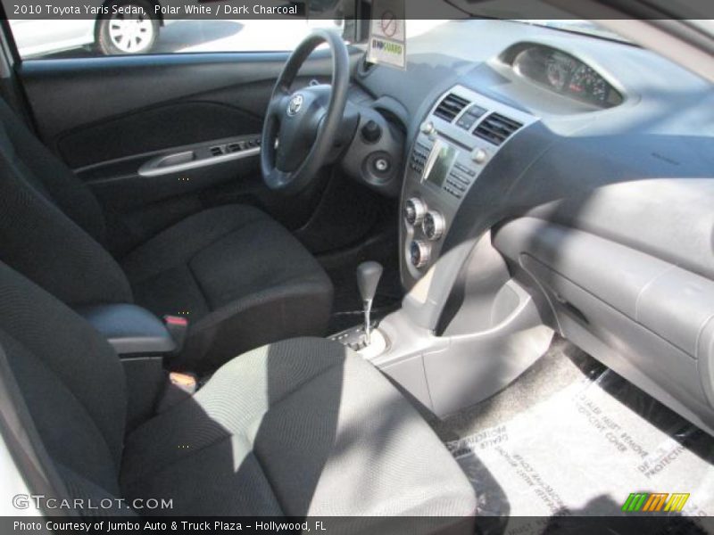 Polar White / Dark Charcoal 2010 Toyota Yaris Sedan